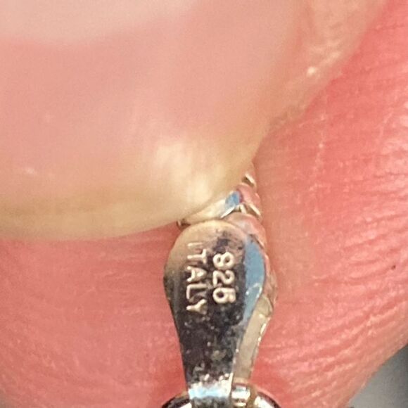 Charm Bracelet 925 silver Italian with peridot charm Makers mark MG￼ - Picture 6 of 6